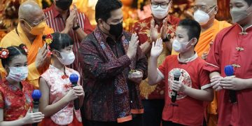 Menteri BUMN Erick Thohir ikut hadir merayakan imlek