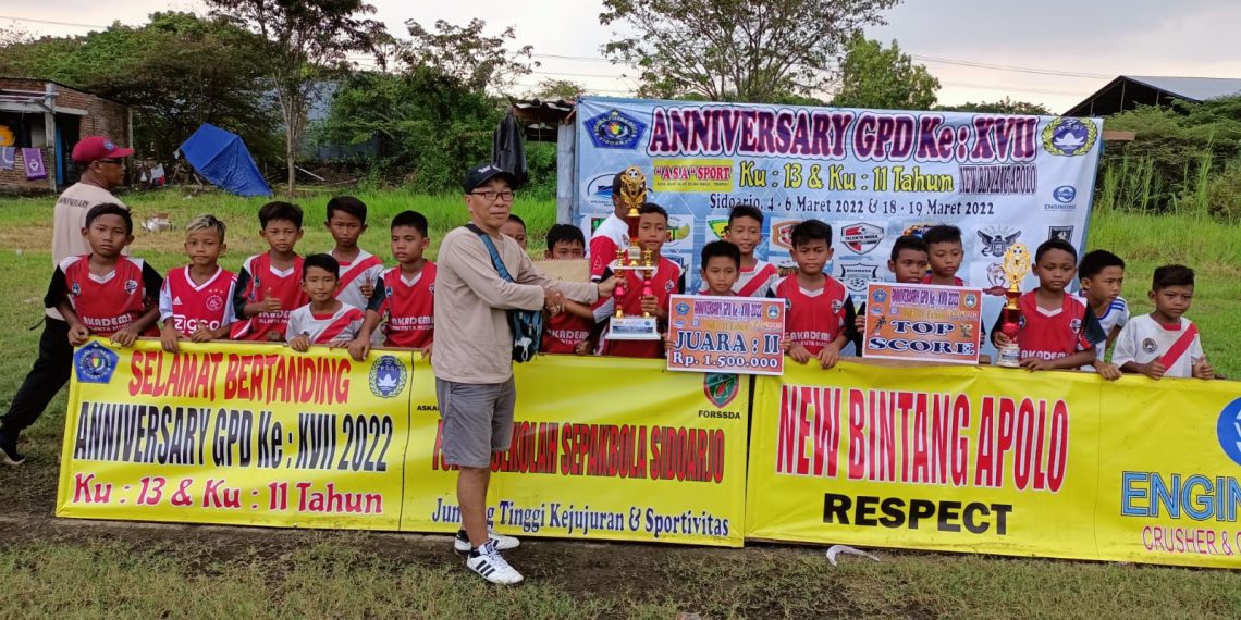 Tim Akademi Talenta Muda Sidoarjo U-11 Juara II Laga Anniversary Gelora Putra Delta