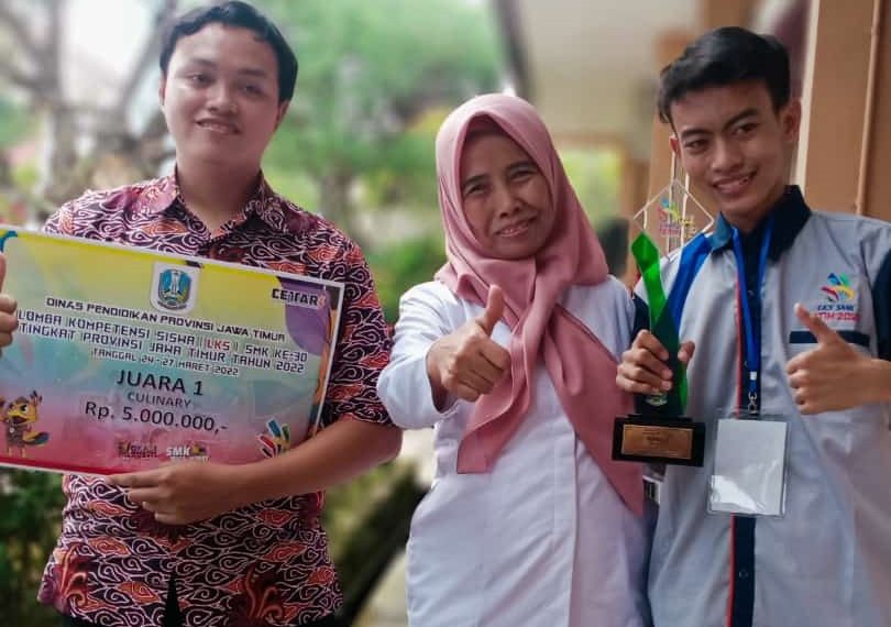Siswa SMK Negeri  1 Buduran Sidoarjo Meraih 4 Juara LKS Jawa Timur 2022