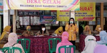Pengurus Posbindu PTM Desa Gelam Bidang Penanggung Jawab Desa Lakukan Penyuluhan Kesehatan Warga