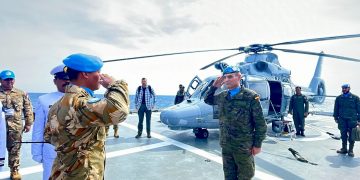 KRI SIM-367 Terima Kehormatan UNIFIL sebagai Kapal Markas dalam Latihan PICARD 4.0