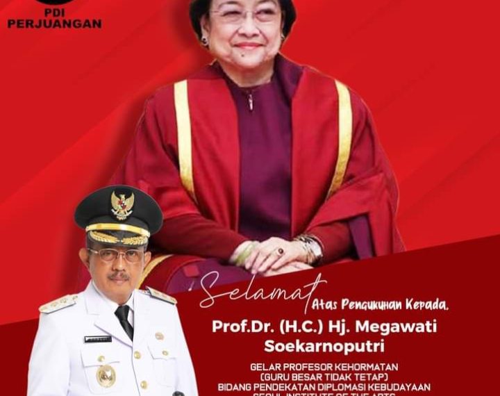 Wakil Wali Kota Surabaya Ir Armuji Mengucapkan Selamat dan Sukses Penganugerahan Gelar Profesor kepada Ibu Megawati