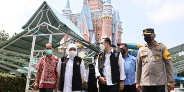 Pasca-Insiden, Gubernur Khofifah-Walikota Eri Cahyadi Tinjau KenPark