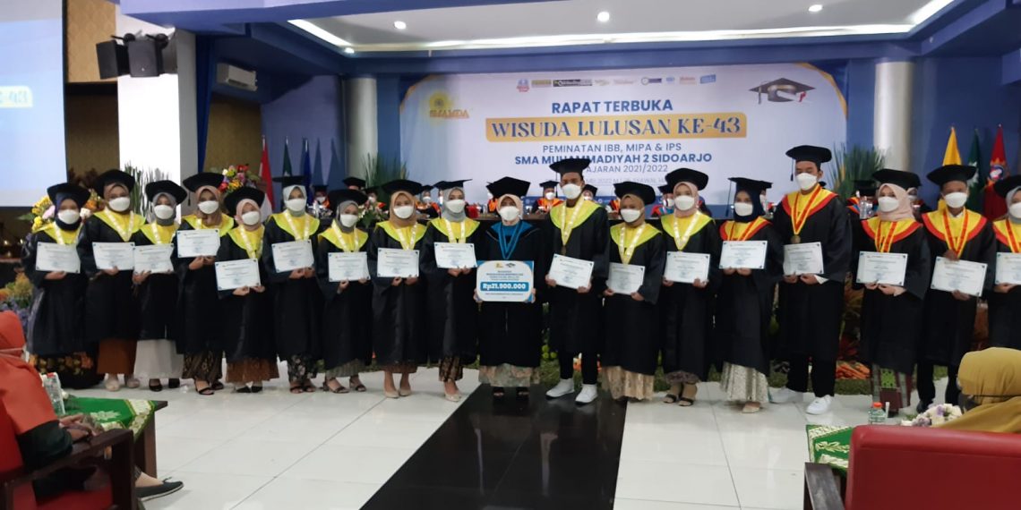 Rapat Terbuka Wisuda Lulusan ke 43 SMAMDA Sidoarjo Dihujani Penghargaan dan Beasiswa