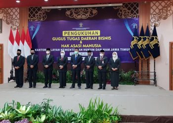 Kanwil Kemenkumham Jatim dan Pemprov Jatim Kukuhkan Tim Gugus Tugas