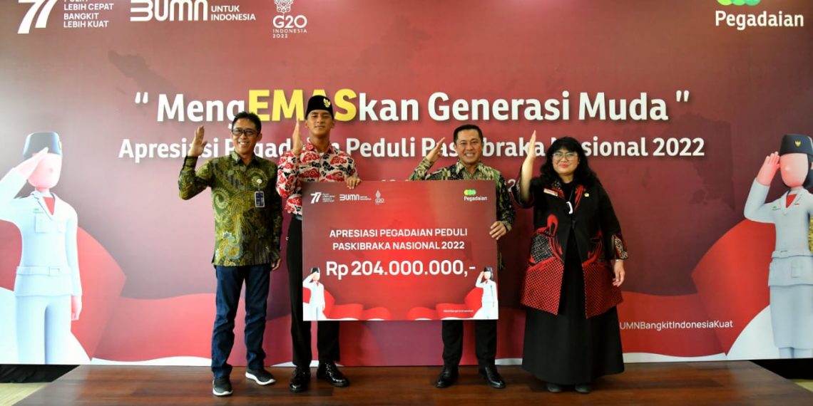 Pegadaian Berikan Tabungan Emas untuk Paskibraka