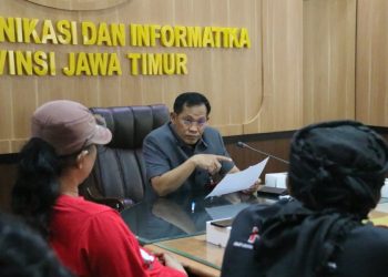 Terima Audensi Frontal Jatim, Kadis Kominfo Jatim Bahas Tarif Transportasi Online