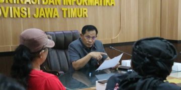 Terima Audensi Frontal Jatim, Kadis Kominfo Jatim Bahas Tarif Transportasi Online