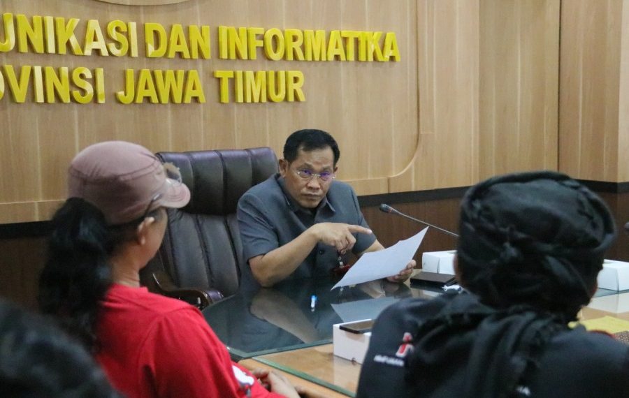 Terima Audensi Frontal Jatim, Kadis Kominfo Jatim Bahas Tarif Transportasi Online