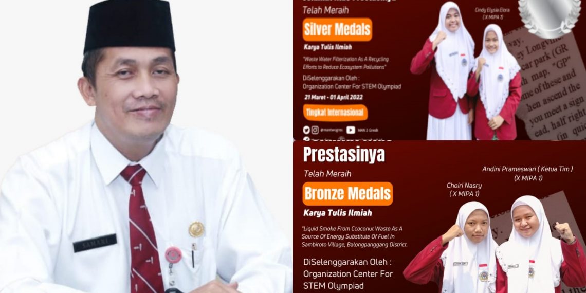 Luar Biasa, 2 Tim Siswa MAN 2 Gresik Sabet Medali Karya Tulis Ilmiah Internasional