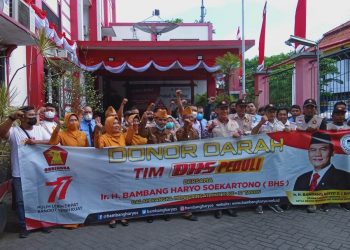 Peringati HUT RI ke 77, BHS Bersama Tim BHS Peduli dan Veteran Gelar Donor Darah