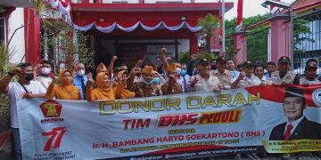 Peringati HUT RI ke 77, BHS Bersama Tim BHS Peduli dan Veteran Gelar Donor Darah