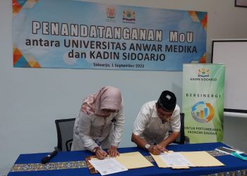 Penandatangan Kerjasama MoU Universitas Anwar Medika Dengan Kadin, Terkait Memperkuat Pendidikan Sidoarjo