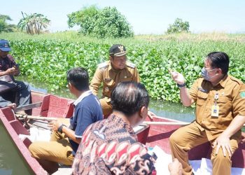 Wakil Bupati Subandi Tindaklanjuti Laporan Warga Kali Penuh Enceng Gondok