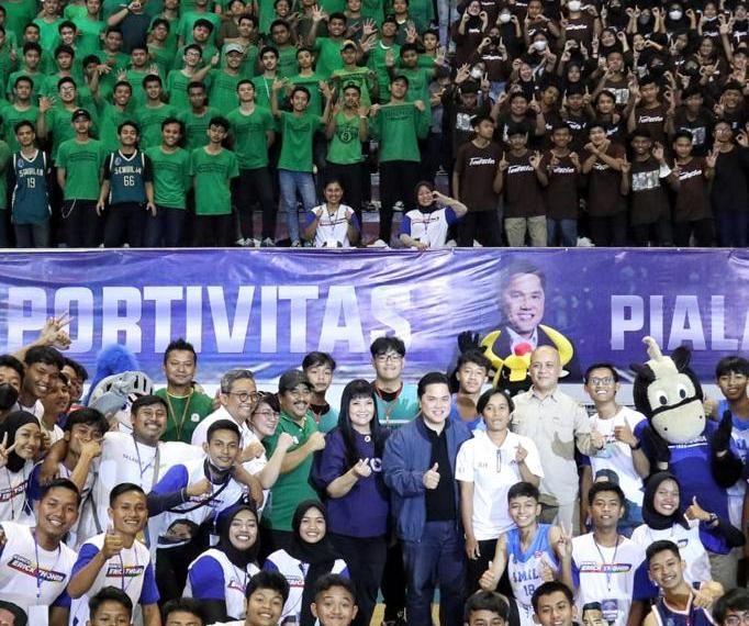 Ribuan Pelajar Ikuti Pertandingan Piala Basket Erick Thohir