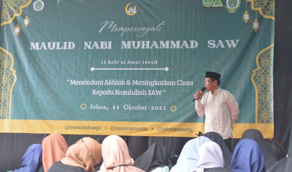 Siswa MAS NU Sidoarjo Antusias Ikuti Peringatan Maulud Nabi Muhammad SAW