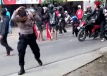 Polres Lamongan Kawal Massa Pesilat hingga Tuban-Bojonegoro