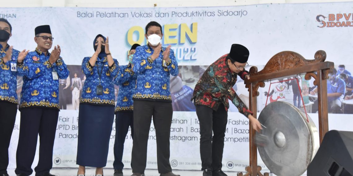 Bupati Muhdlor Buka Pelatihan Vokasi dan Produktivitas di BPVP Sidoarjo