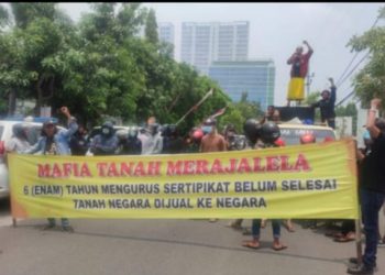 Tuntut Berangus Mafia Tanah, Genpatra Demo Kantor ATR/BPN Gresik