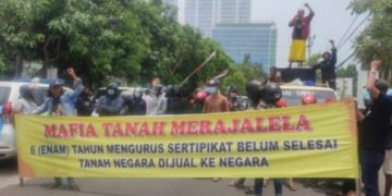 Tuntut Berangus Mafia Tanah, Genpatra Demo Kantor ATR/BPN Gresik