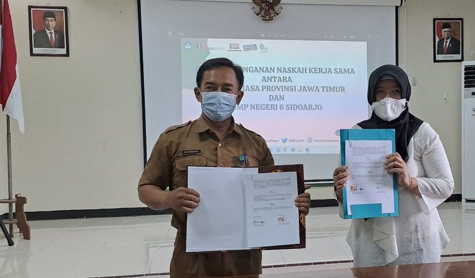 Perkuat Literasi, SMP N 6 Sidoarjo Jalin Kerja Sama dengan Balai Bahasa Jawa Timur
