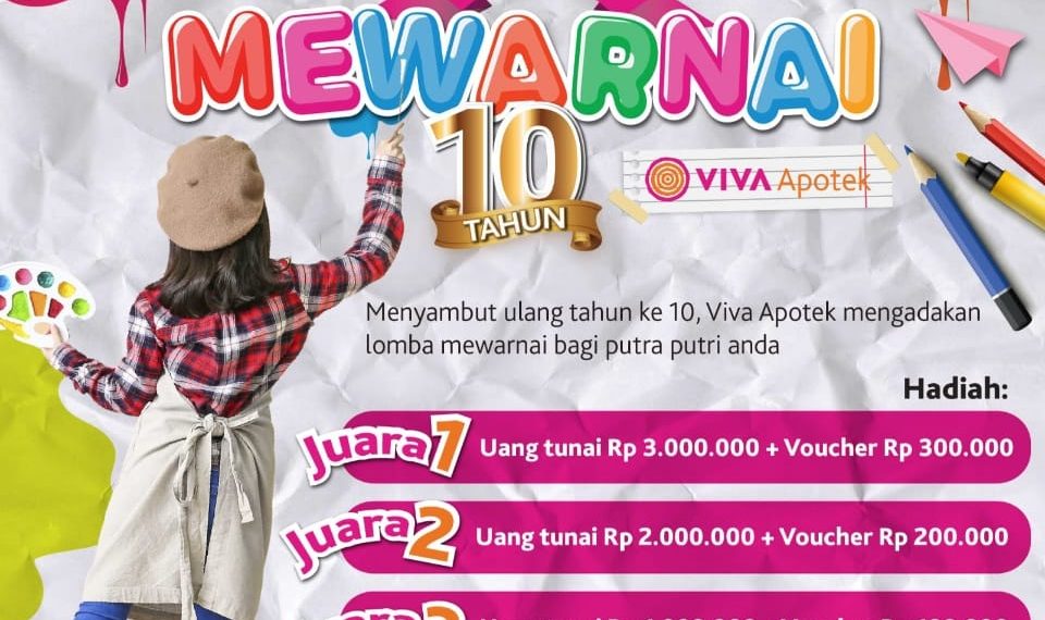 Tingkatkan Kreativitas Anak, Viva Apotek Gelar Lomba Mewarnai