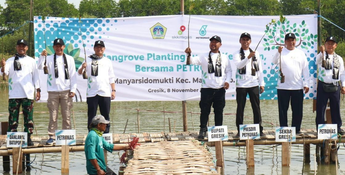Lindungi Kawasan Kalimireng, Bupati Gresik – Petronas Tanam 10 Ribu Mangrove