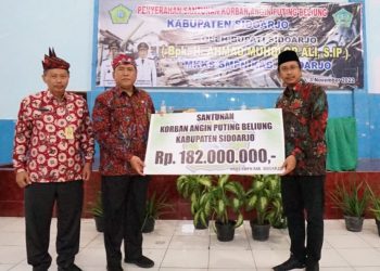 MKKS SMP Negeri Swadaya Membantu Guru dan Siswa Yang Menjadi Korban Puting Beliung
