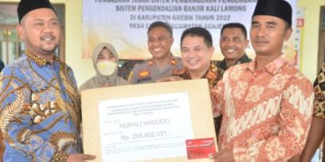 Fokus Kendalikan Banjir Kali Lamong, Pemkab Gresik Berikan Ganti Rugi Pembebasan Tanah