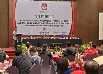 KPU Lakukan Uji Publik Rancangan Penataan Dapil dan Alokasi Kursi Anggota DPRD Sidoarjo
