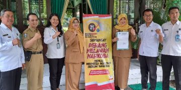 SMKN 2 Buduran Support Pemecahan Rekor MURI Gema Anti Narkoba