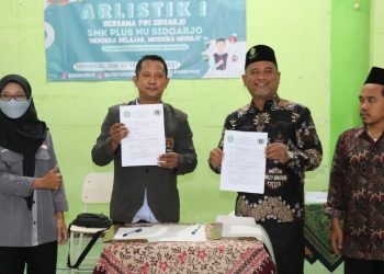 SMK Plus NU dan PWI Sidoarjo Teken MoU Kerjasama Pelatihan Jurnalistik