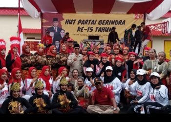 HUT ke-15, DPC Gerindra Banyuwangi Serukan Berantas Korupsi dan Narkoba