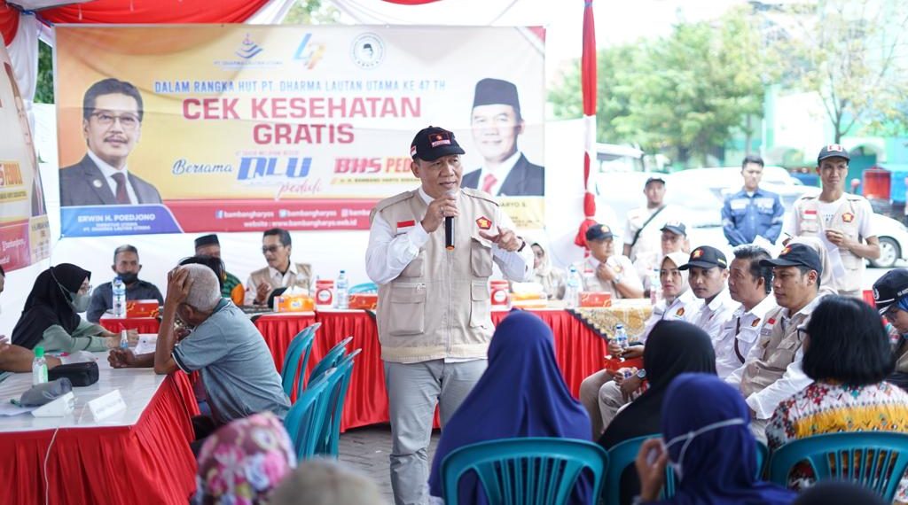Peringati HUT ke-47, PT DLU dan BHS Peduli Gelar Cek Kesehatan Gratis
