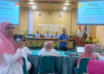 Tingkatkan Literasi, SMA Negeri 1 Krian Belajar Jurnalistik Bareng PWI Sidoarjo