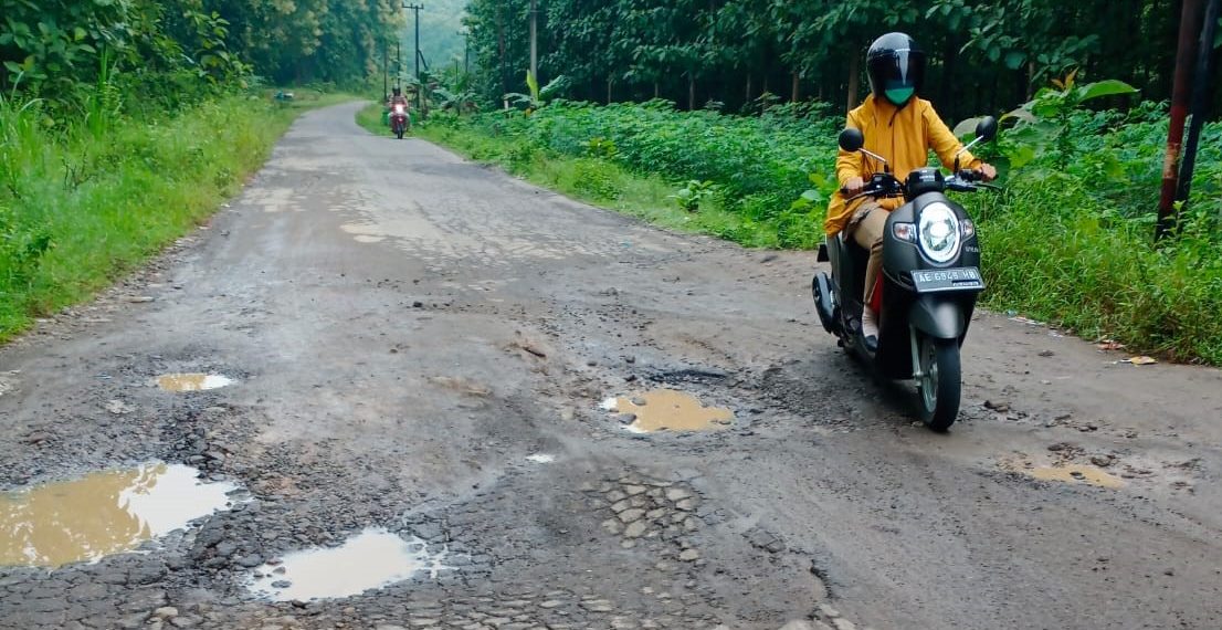 Jalan Poros Saradan-Gemarang, Madiun Rusak dan Banyak Berlubang
