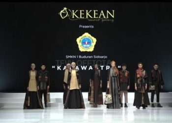Karya Siswa SMKN 1 Buduran Bersaing Dengan Desainer Nasional Dalam IFW 2023 JCC