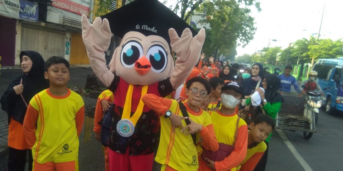 Support Musyda, SD Muhammadiyah 2 Sidoarjo Turunkan 200 Siswa-Guru, Juga Hadirkan Maskot Si Mada