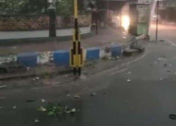 Caruban Diterjang Angin Puting Beliung, Rombong PKL Rusak hingga Pohon Tumbang