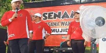 Mujid Riduan dan Kader PDIP Ajak Masyarakat Hidup Sehat dengan Senam Cinta Tanah Air