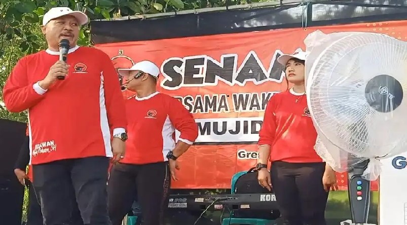 Mujid Riduan dan Kader PDIP Ajak Masyarakat Hidup Sehat dengan Senam Cinta Tanah Air