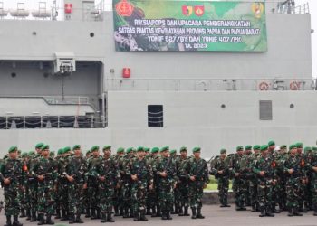 450 Pasukan Yonif 527/BY Dikirim Tugas Operasi ke wilayah Perbatasan RI-PNG di Papua