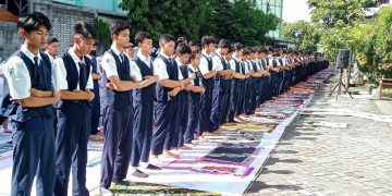 KB/TK – SDIT – SMPIT Insan Kamil Sidoarjo Gelar Simulasi Sholat Idul Fitri