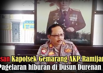 (VIDEO) Pesan Kapolsek Gemarang AKP Ramijan untuk pagelaran hiburan di Dusun Durenan