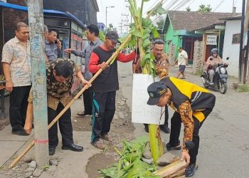 Bupati Perintahkan Dinas PU Bersihkan Pohon Pisang dan Perbaiki Jalan yang Rusak