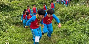 LDKP Siswa SD Al Muslim Sidoarjo Diisi Dengan Kegiatan Susuri Jalan Setapak