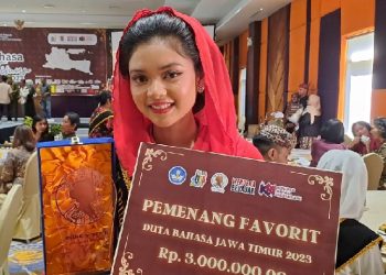 Helena Terpilih Jadi Juara Favorit Duta Bahasa Jawa Timur 2023