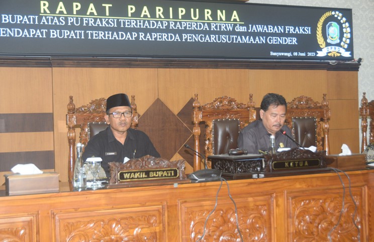 Revisi Perda RTRW 2012-2032 Ditanggapi Eksekutif Soal PU Fraksi DPRD Banyuwangi