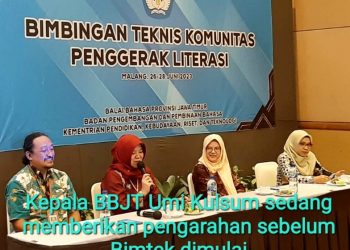 BBJT Beri Bimbingan Teknik Pada Komunitas Penggerak Literasi