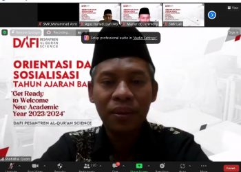 Dafi Pesantren Al Qur’an Sciene Gelar Orientasi Walas via Zoom Meeting